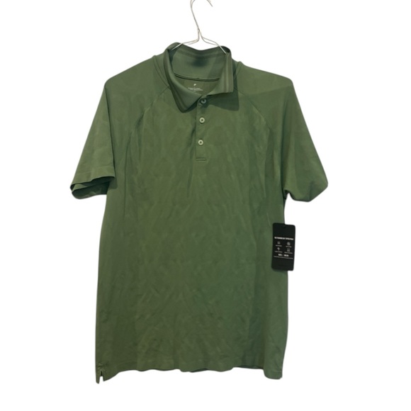 Fabletics Men’s The Training Day Tipped Polo Size L Green Short Sleeve NEW‎ NWT - Picture 1 of 5